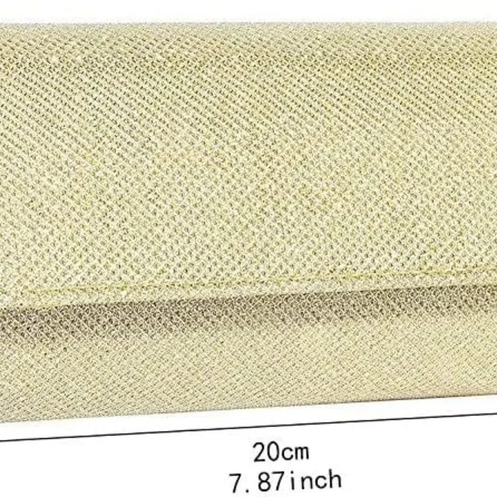 3 in 1 Sparkling Gold Evening Bag Clutch Purses for Women